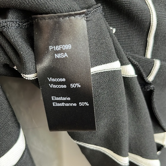 Anne Fontaine Knit NISA V Neck Short Sleeve A Line Dress Swing Trumpet Flower - Picture 8 of 10